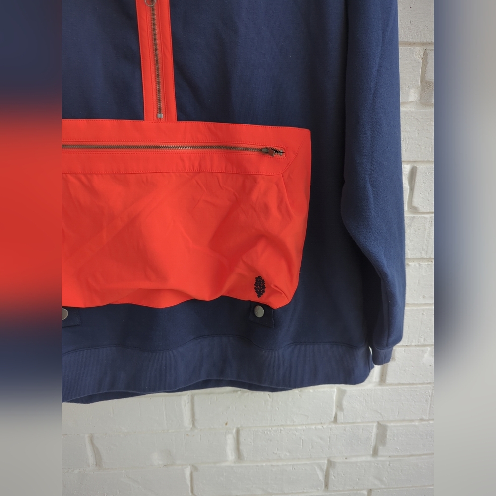 Free People Dark Blue and Bright Orange Hoodie - Picture 8 of 8
